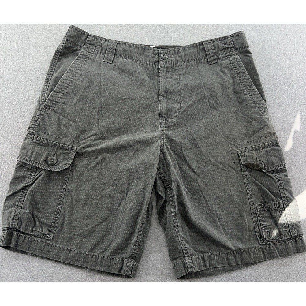 VTG OP Ocean Pacific Shorts Men's Sz 34 Green Cargo Pockets Baggy Y2K